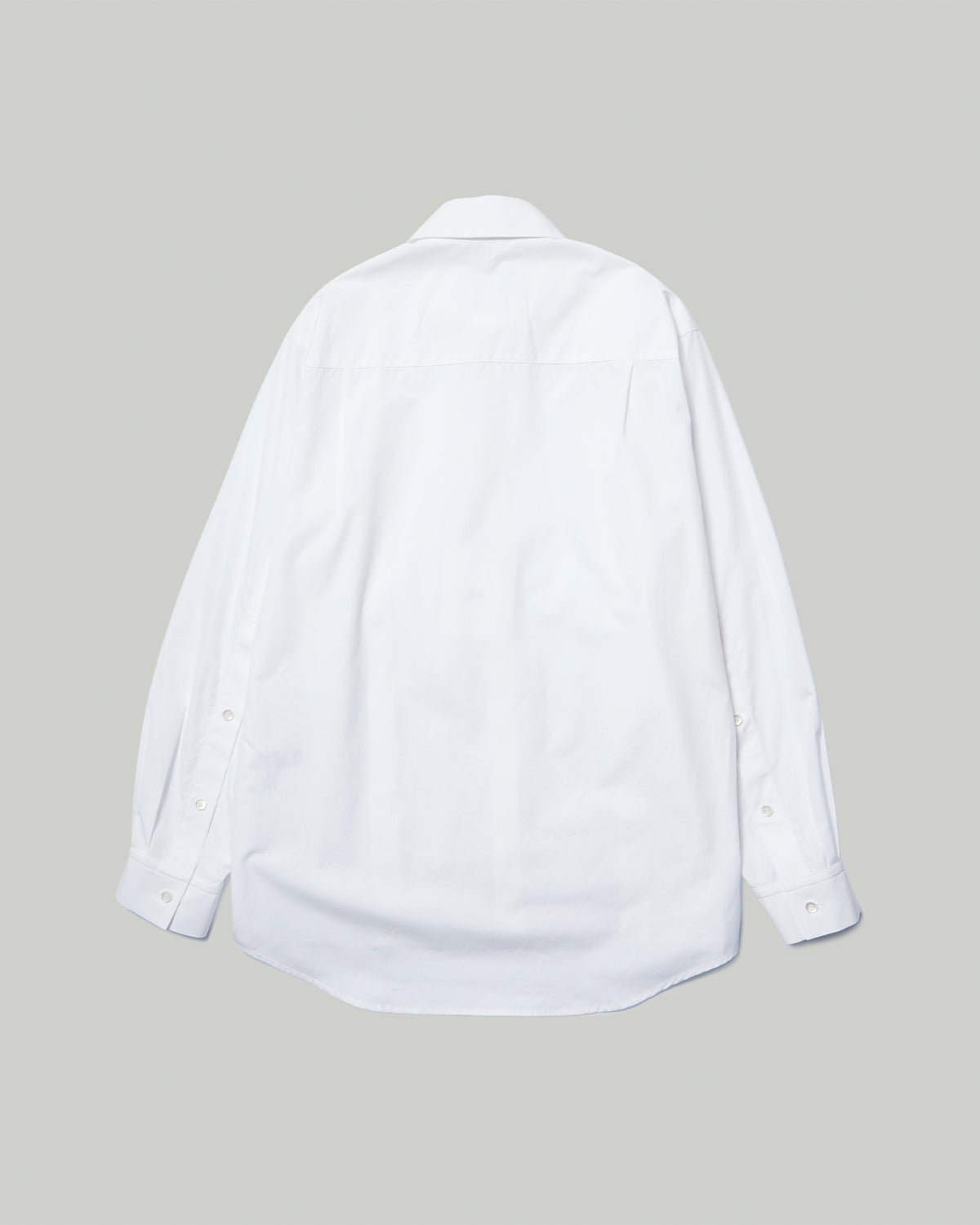 Panel Button Slit Shirt - White