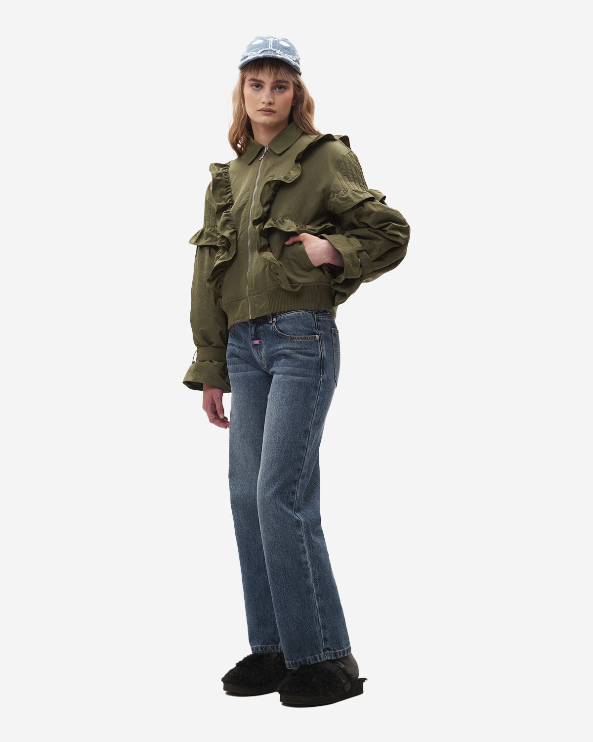 Thistle Frill Bomber - Artichoke