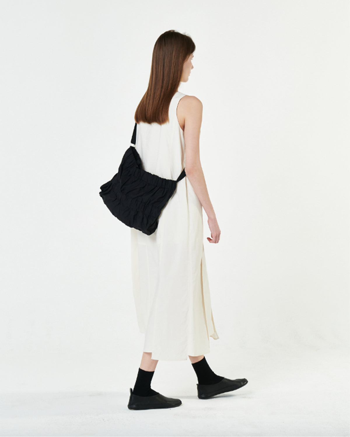 M Tiered Cross Bag - Black