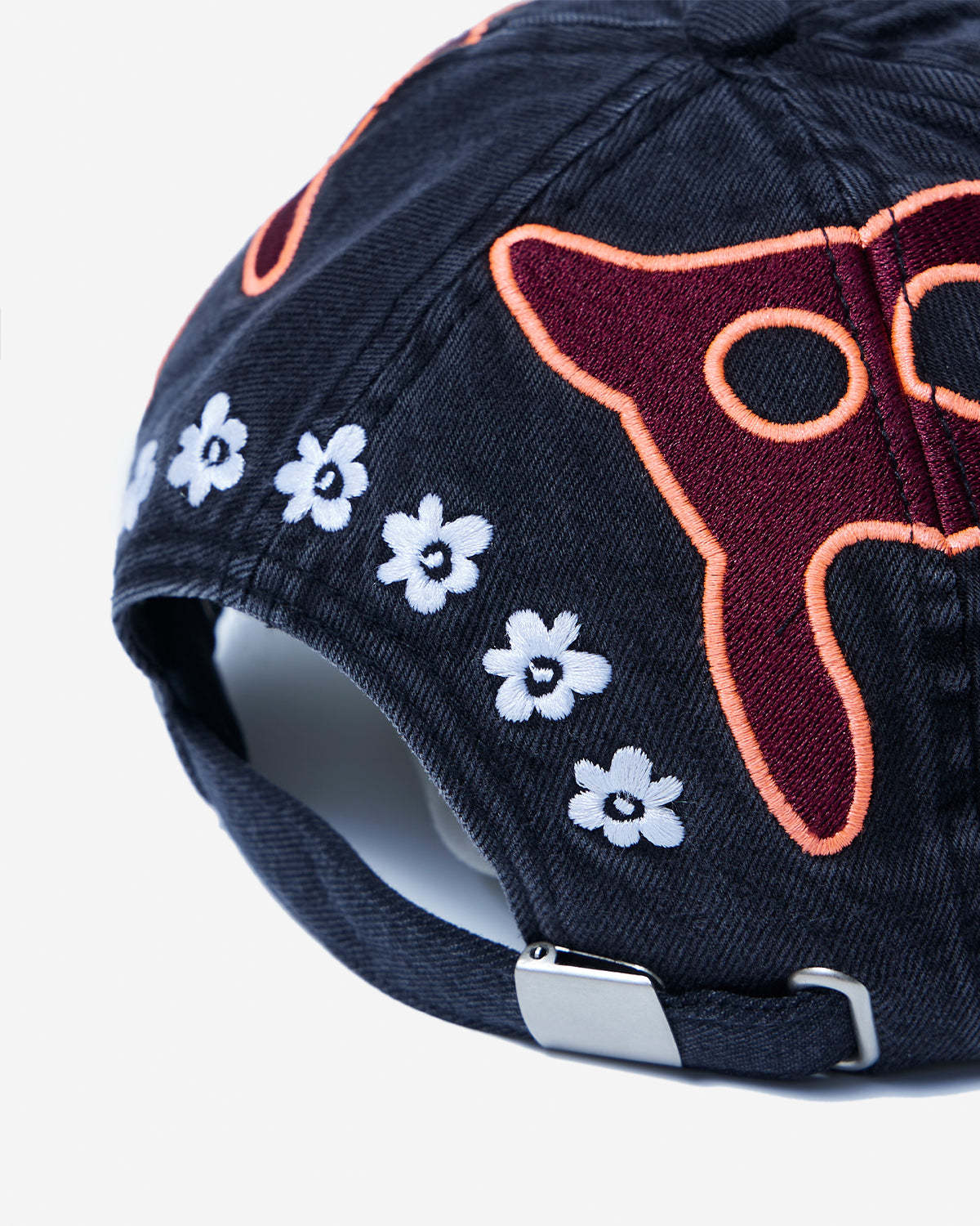 Seven Eighths Baseball Cap - Black Wash / Deep Red