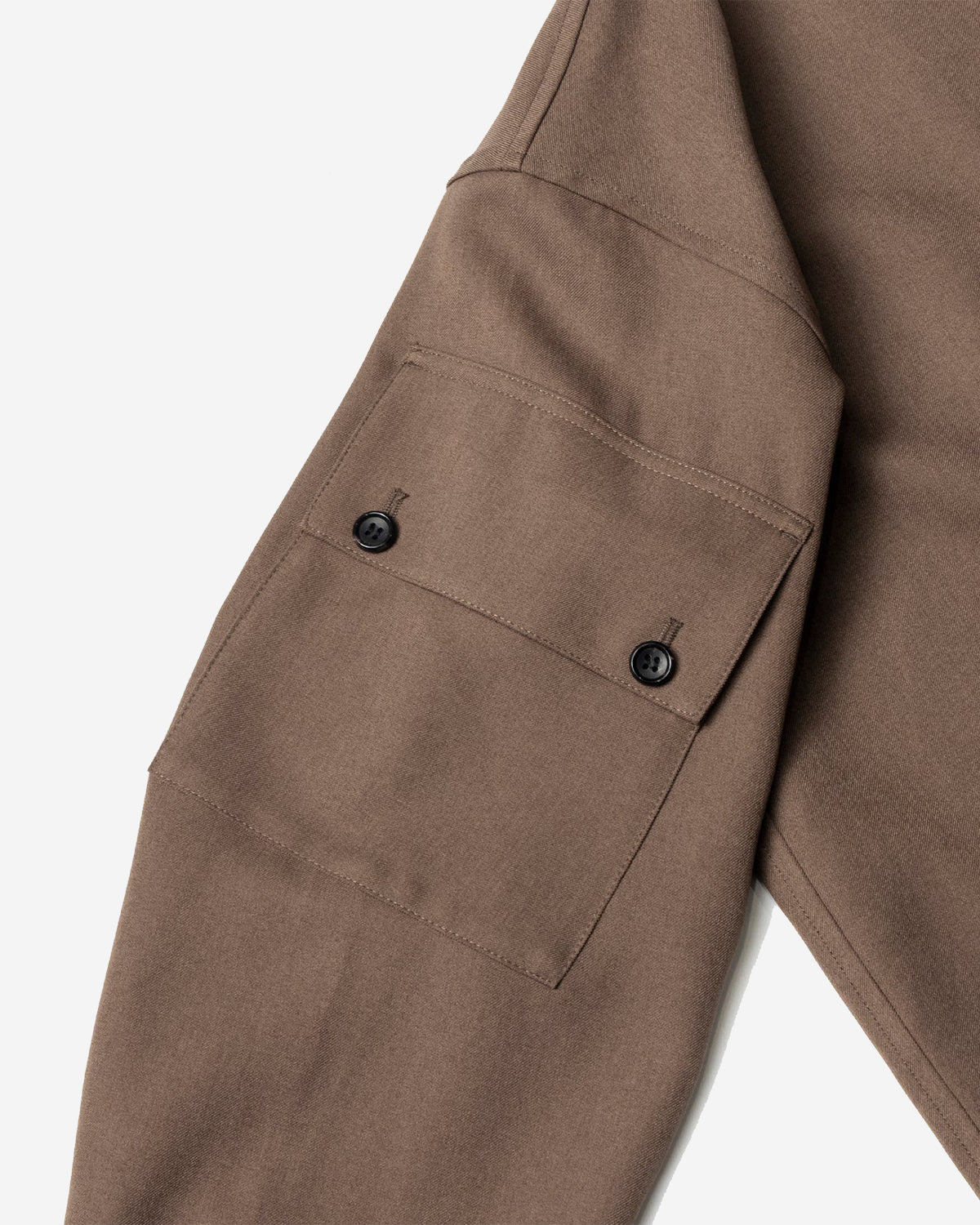 WR PL ST. Band Collar Shirt - Brown