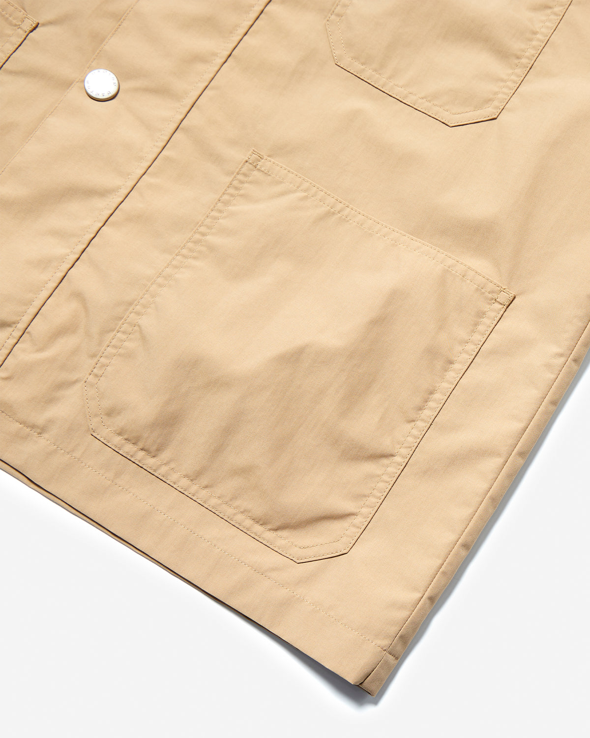 Mens Nylon Taffeta Work Jacket - Sand Beige