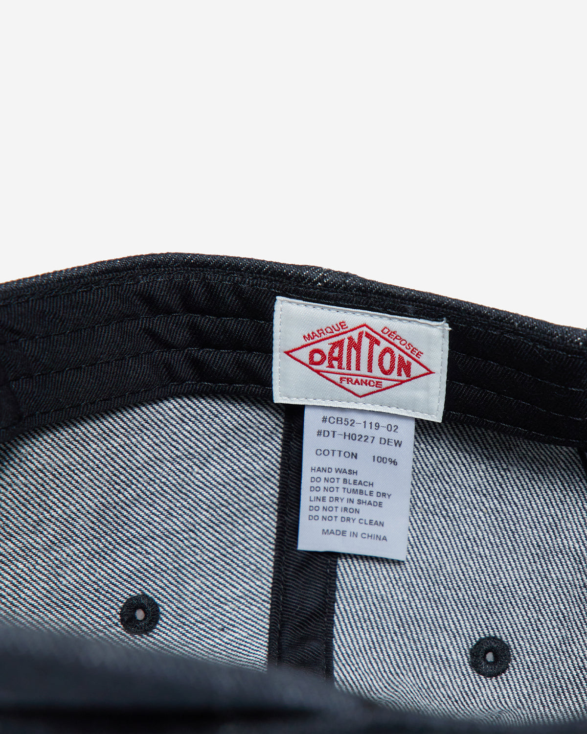 Washed Denim 6Panel Cap - Black