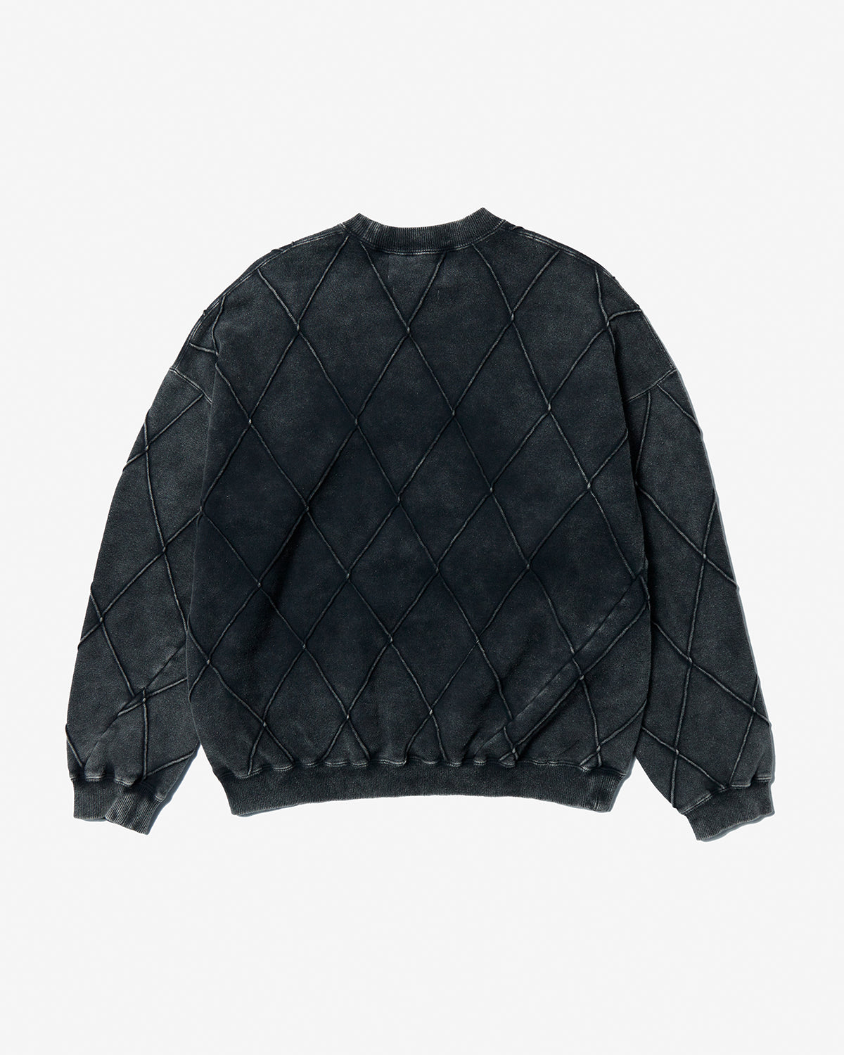 Hand Dye Diamond Twist Sweat - Black