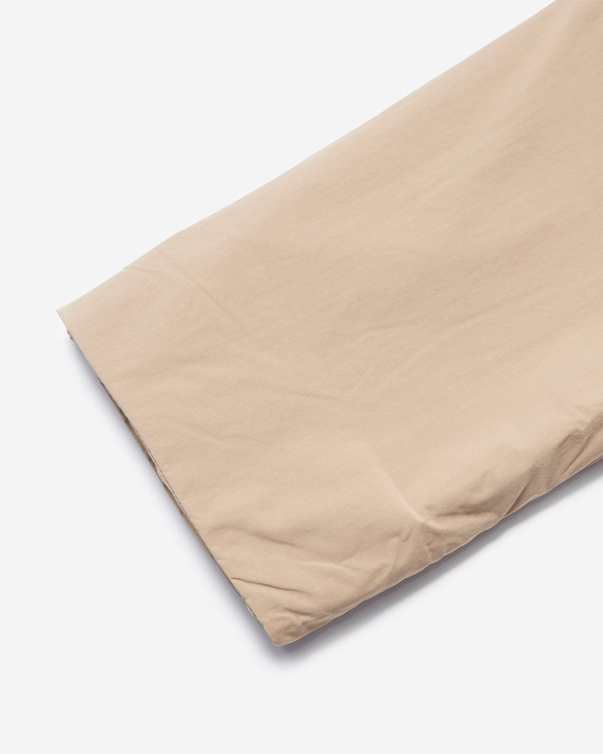 Womens Insulation Collarless Wide Jacket - Beige