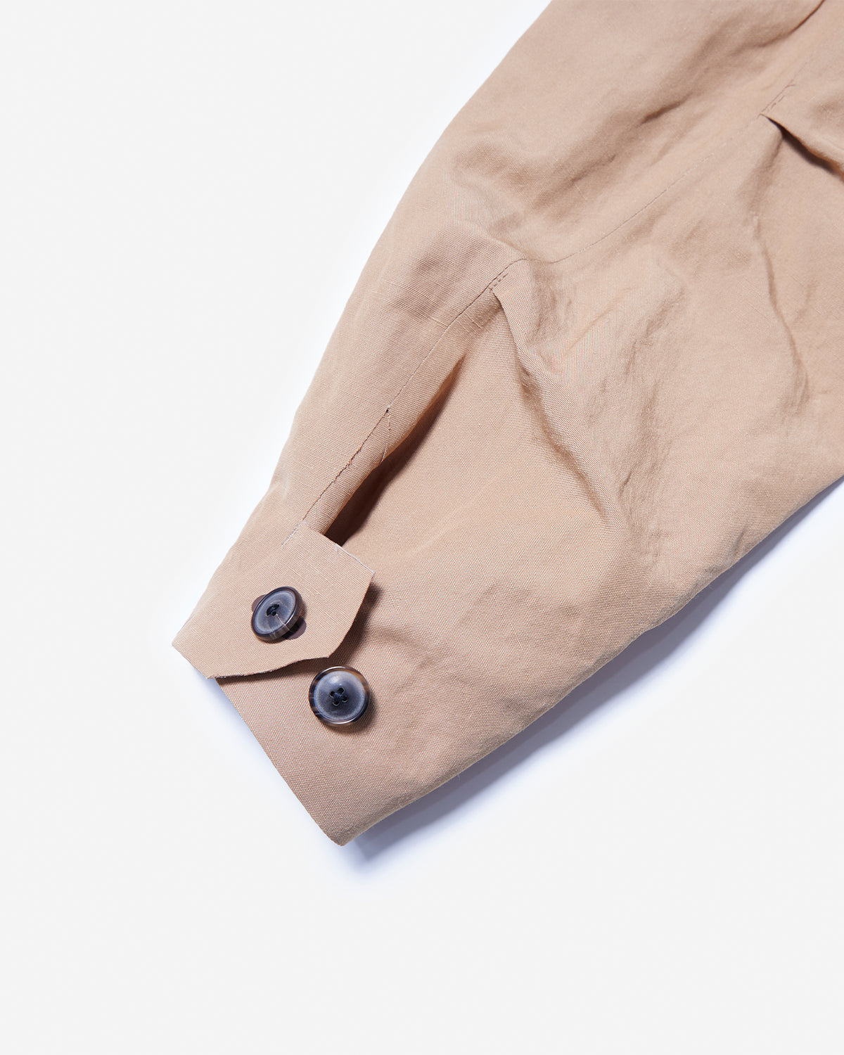 06PNJ2 - Memory Linen Fatigue Blouson - Beige