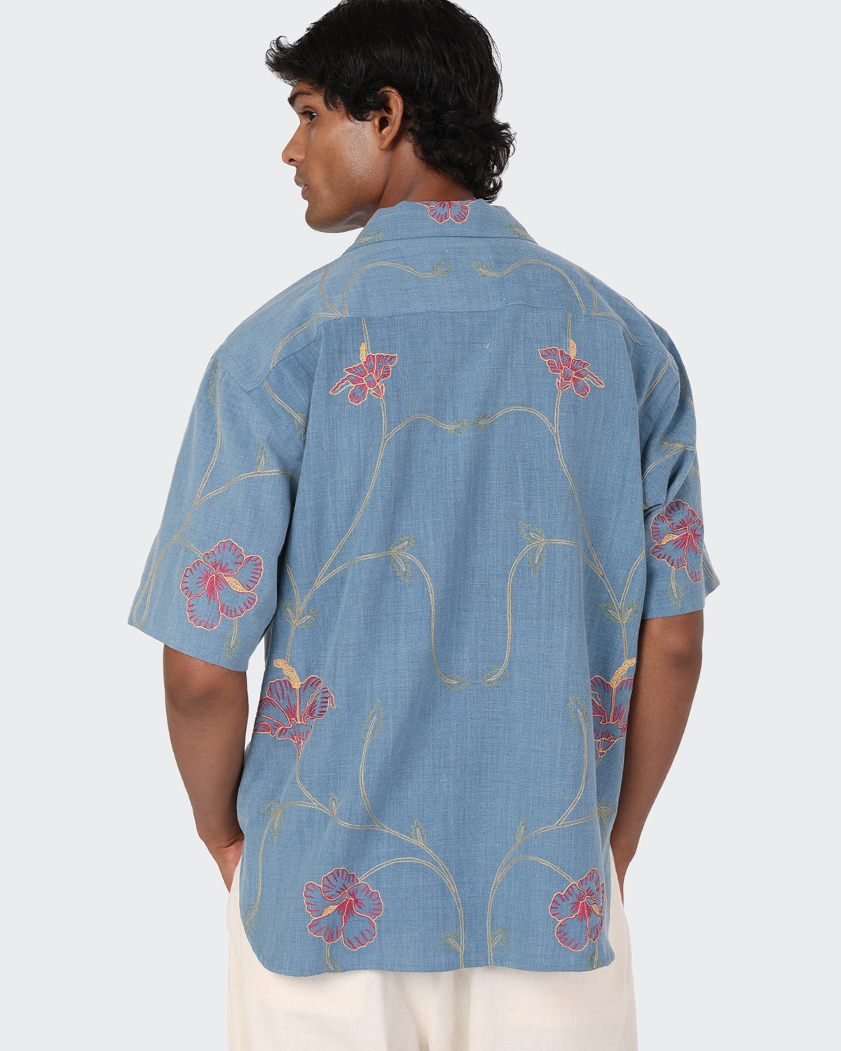 Ronen - Over Sized Camp Collar SS Shirt - Light Indigo