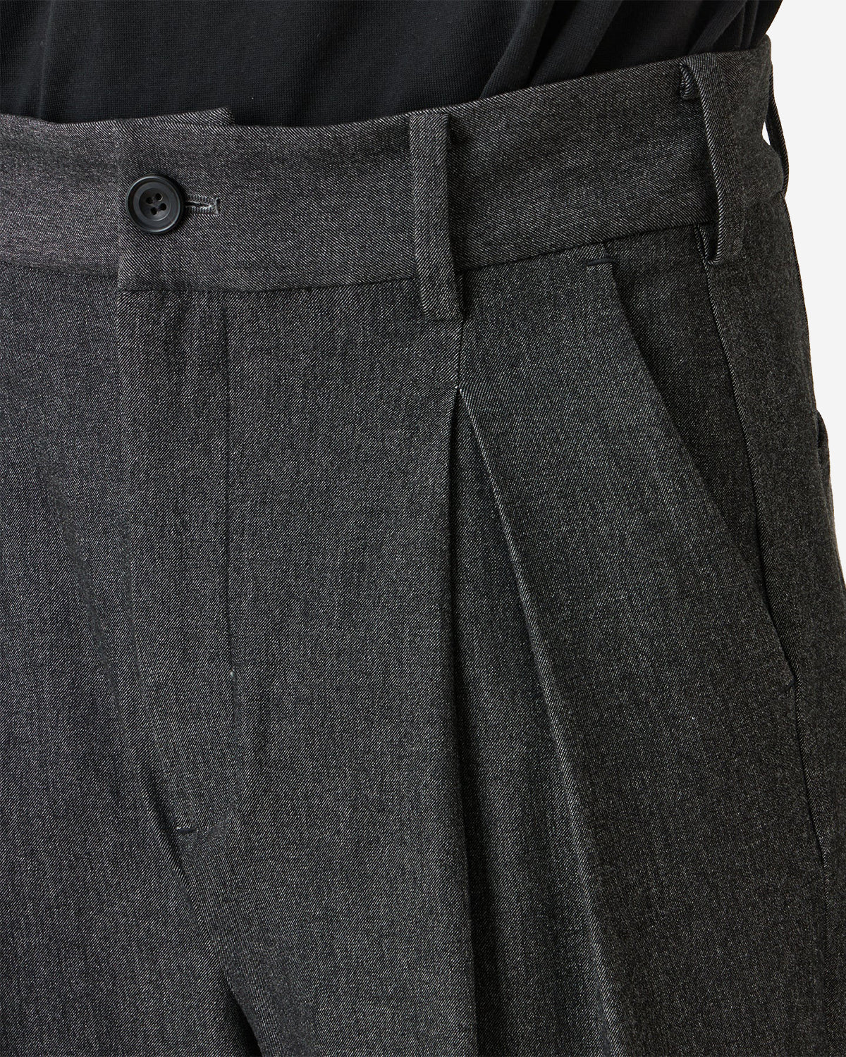 2 Tuck Pants - Charcoal