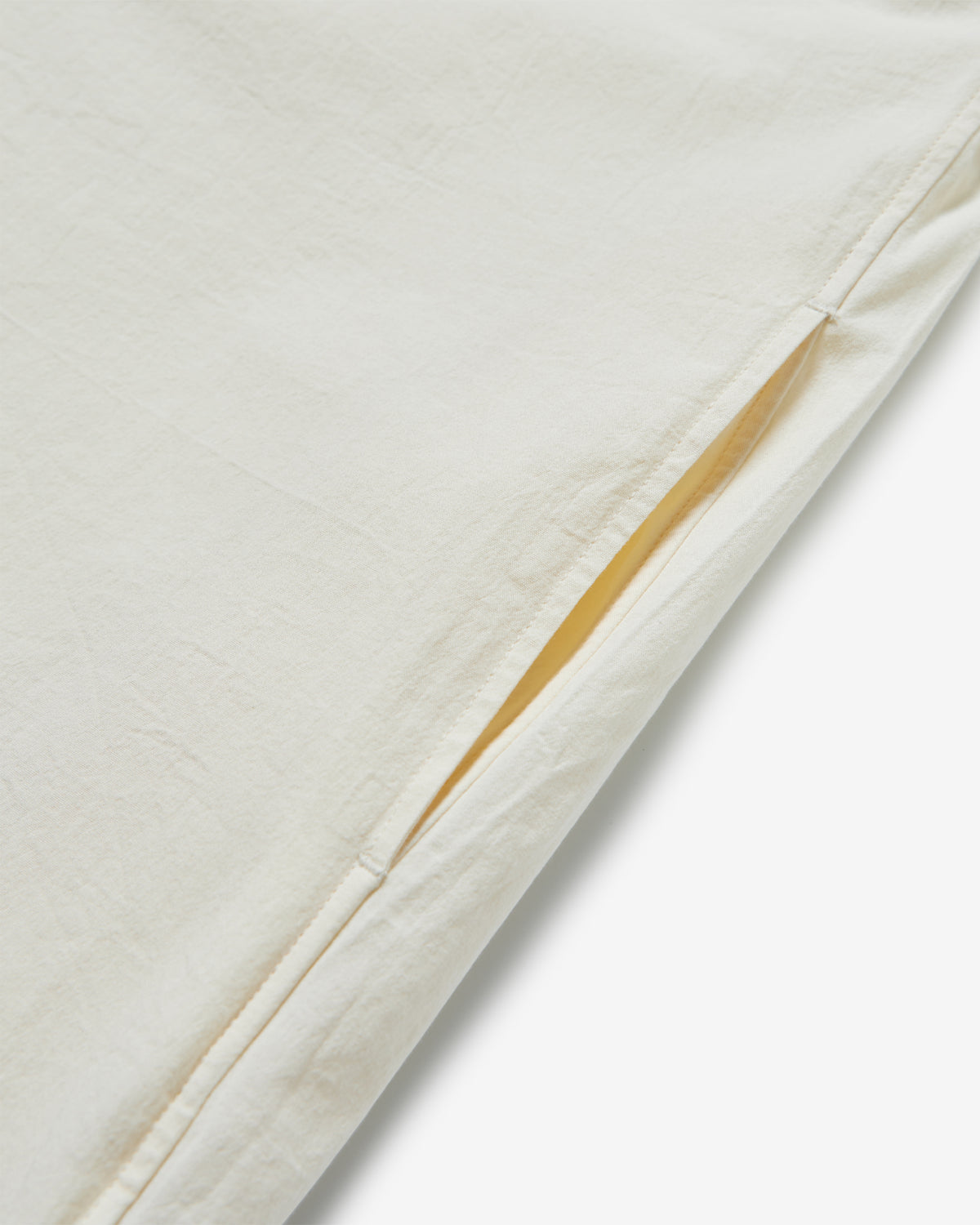 Womens Poplin Band Collar Tunic Shirt - Ivory