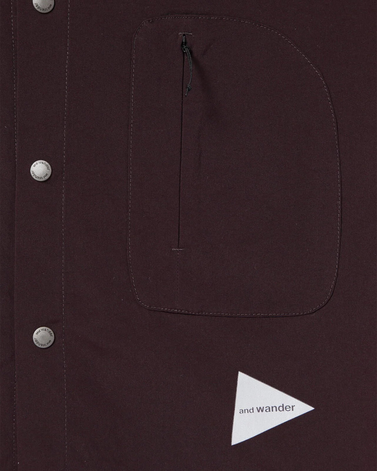Fleece Base Band Collar Shirt - Bordeaux