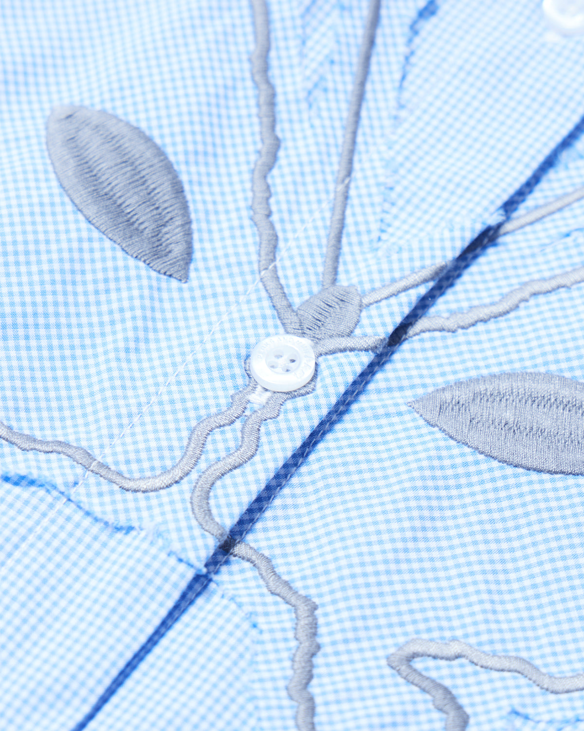 Alien Kiss Gingham Shirt - Powder Blue Gingham