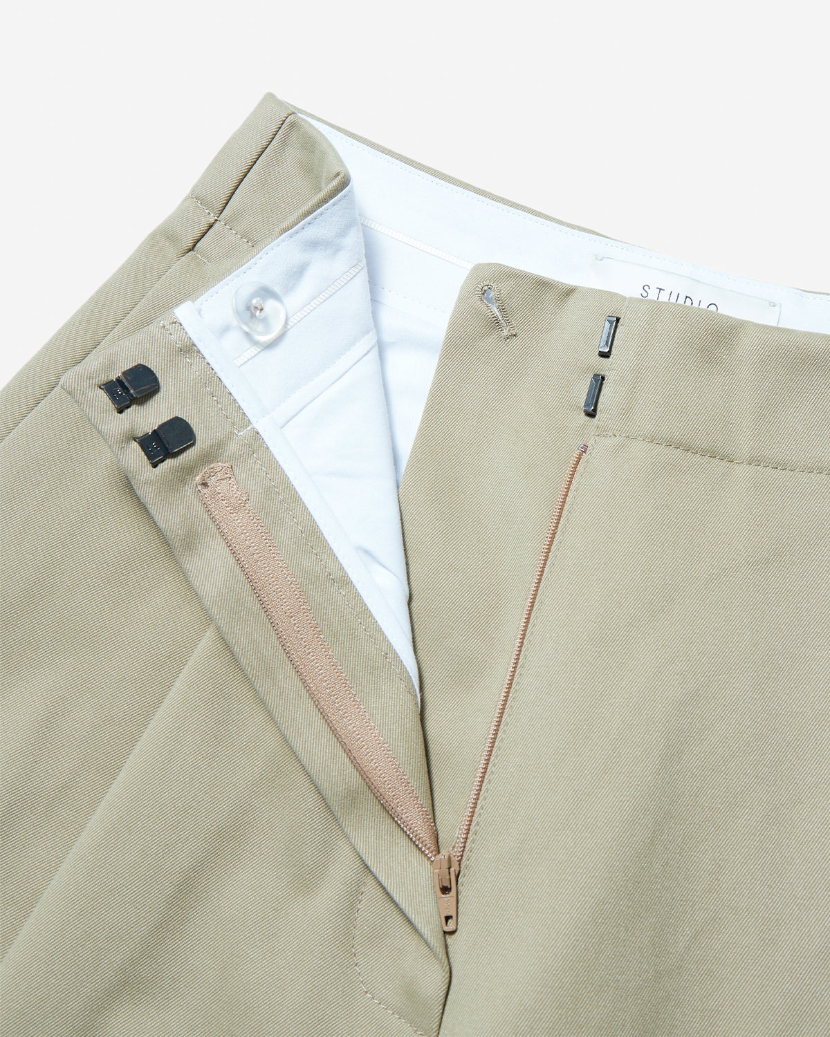 Dordoni - Pants - Deep Pleat Volume Ankle Crop - Tan