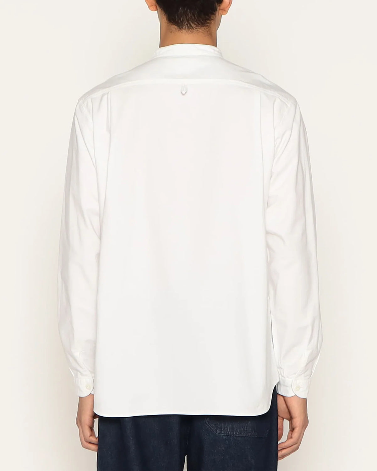 Mens Oxford Band Collar Shirt - White