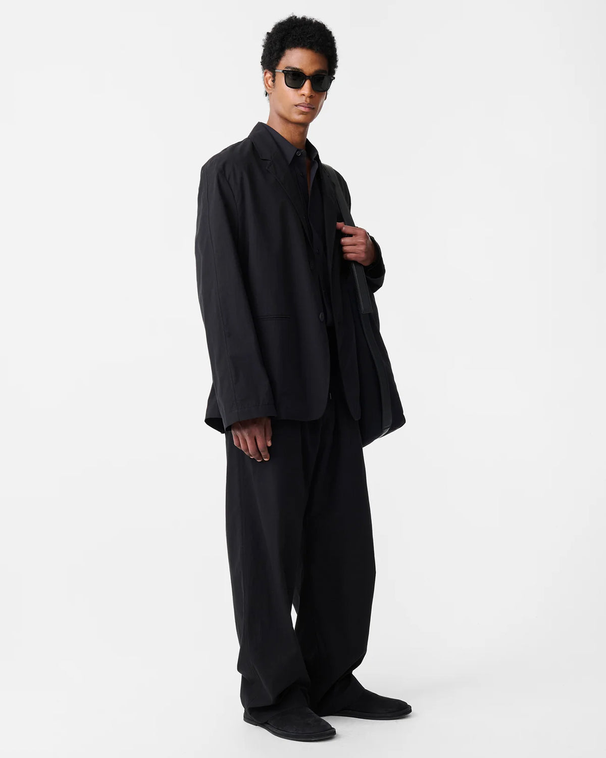 Trow - Drawstring Waist Pants - Black