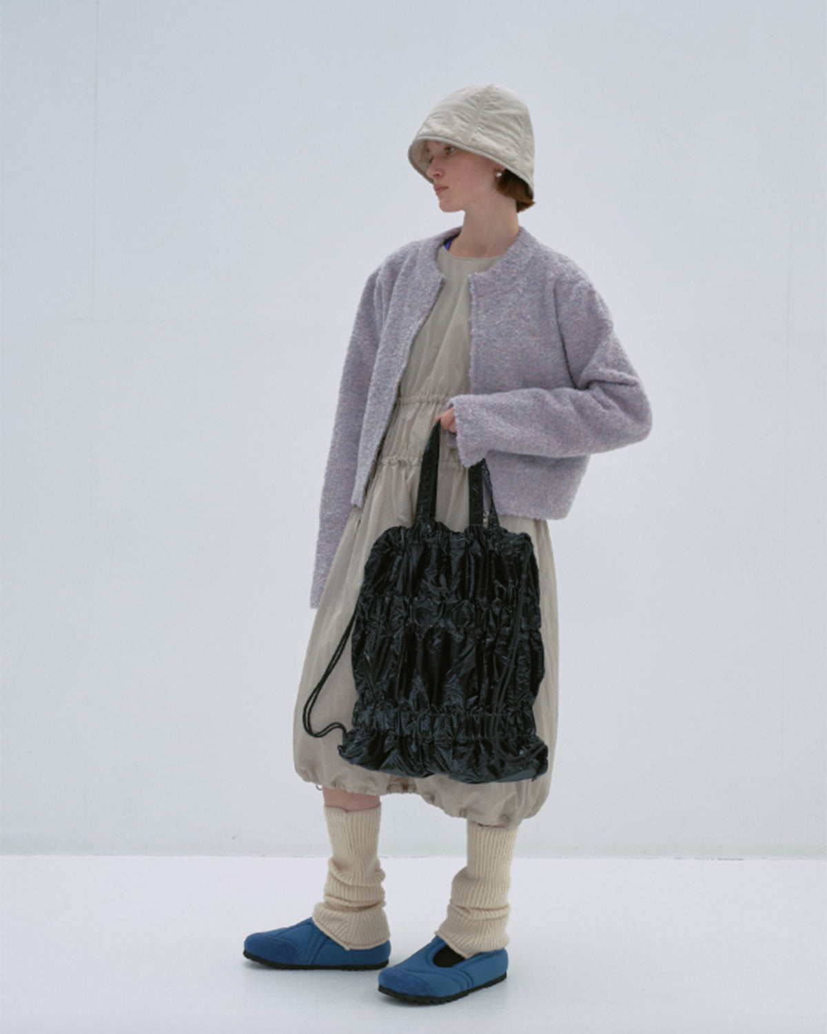 Tiered Banding Backpack - Glossy Black