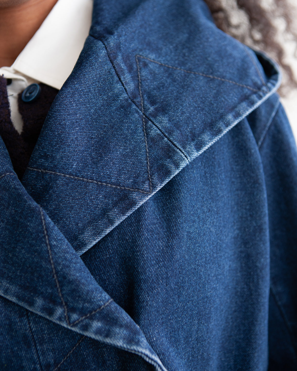 Short Mackinaw Coat - Denim