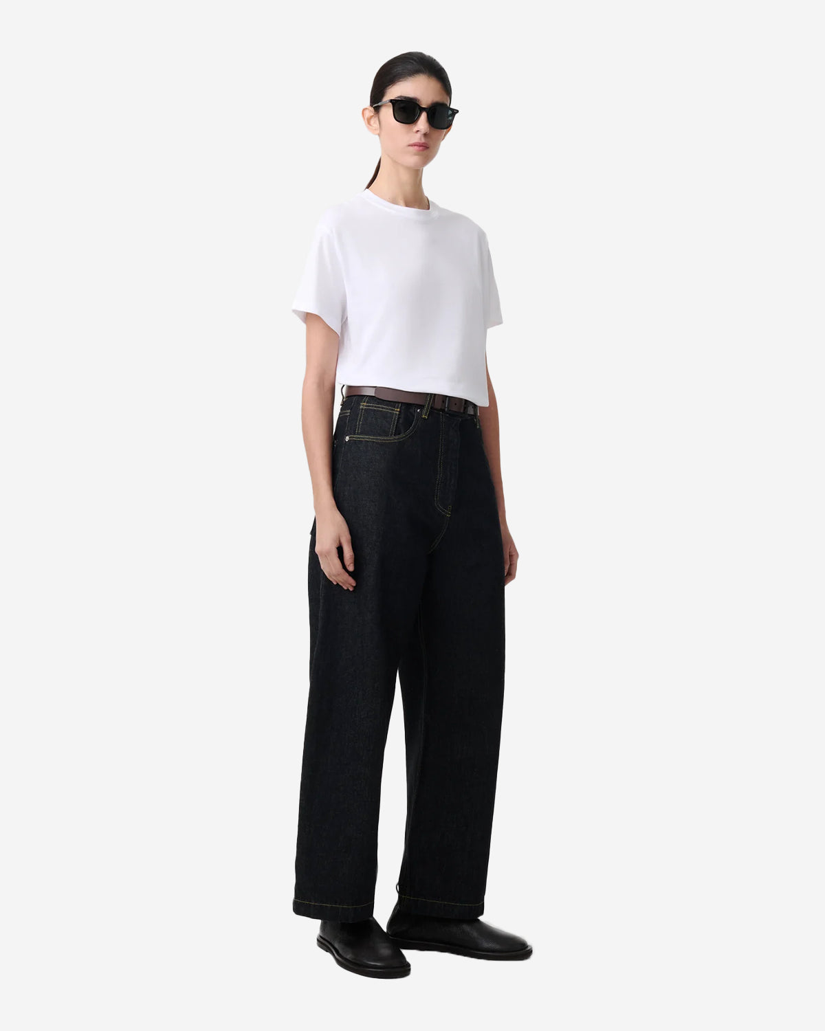 Marine - Jersey Perfect Tee - Off White