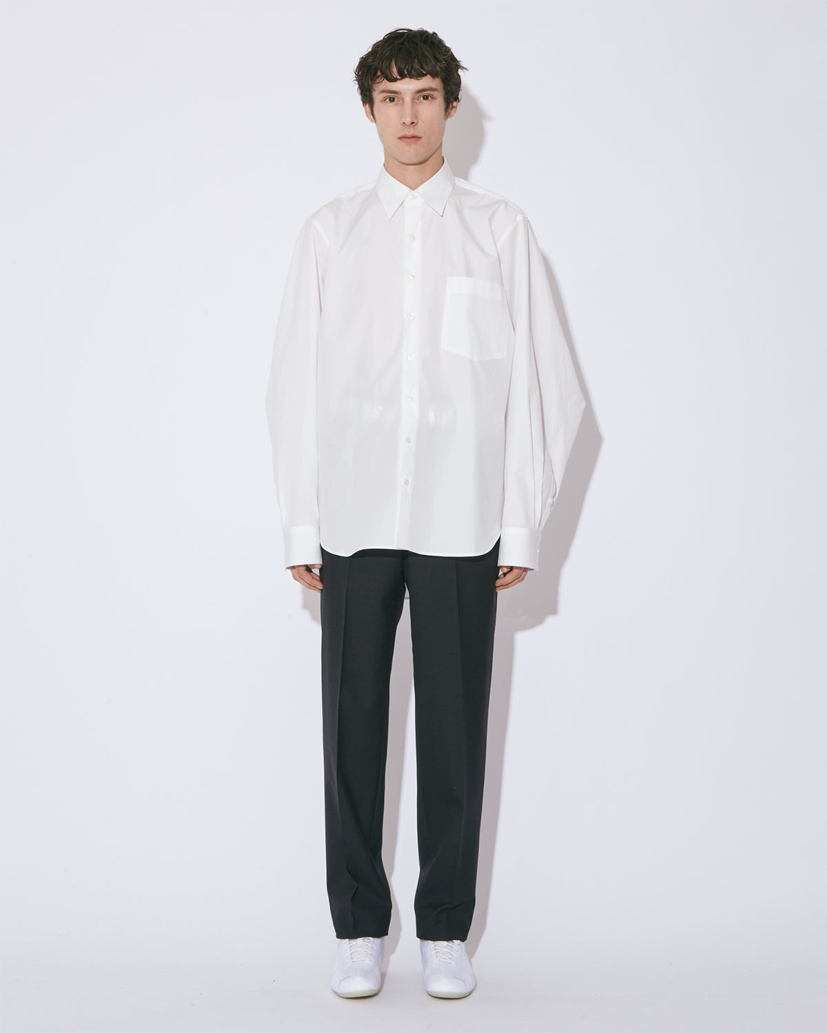 Double Front Finx Stripe Shirt - Off White