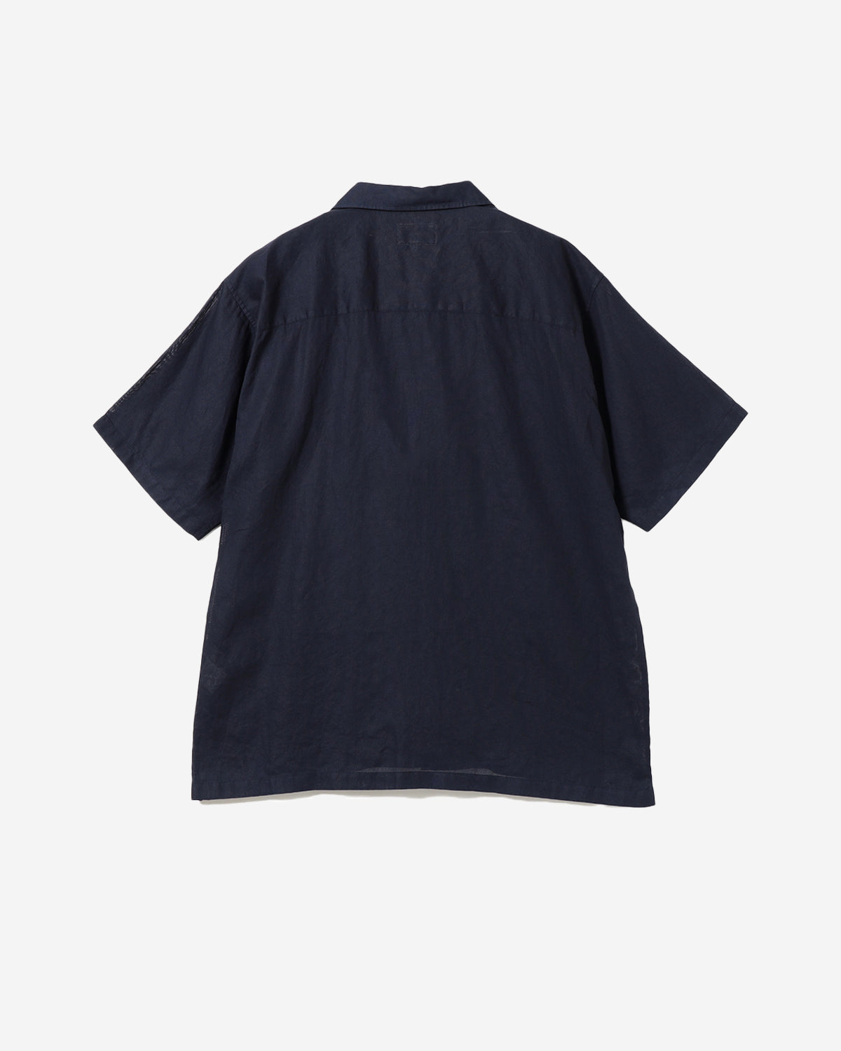Amedeo Panama Cloth Short Sleeve Shirt - Navy