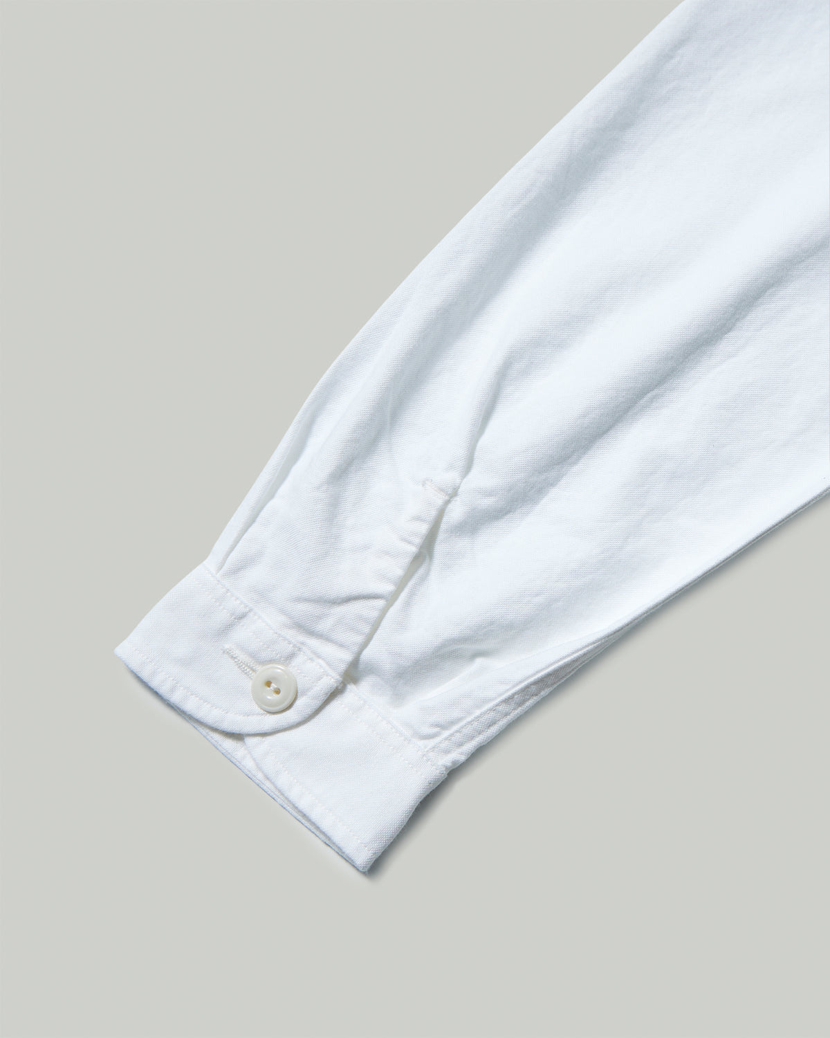 Mens Oxford Round Collar Pullover Shirt - White