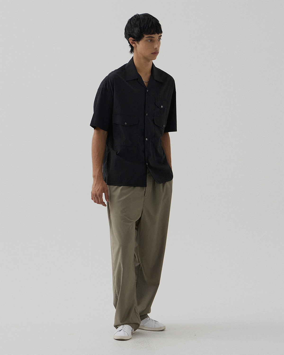3P Fisherman Half Shirt - Black