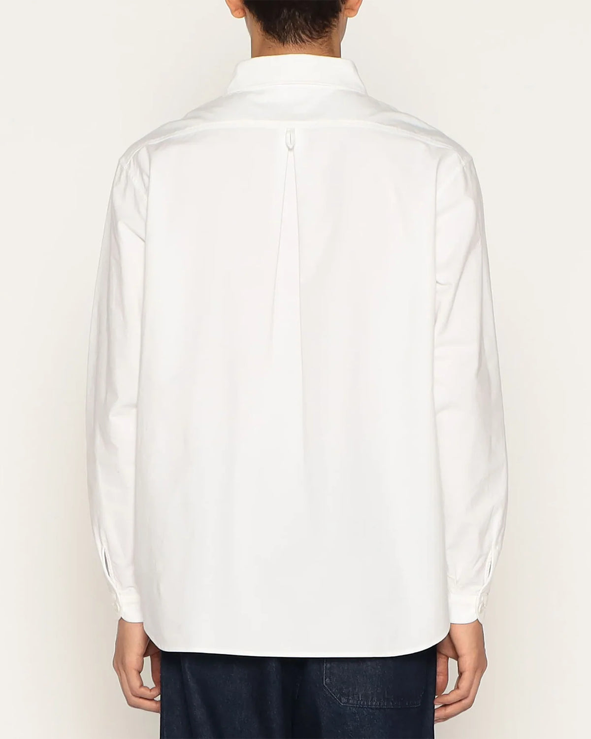 Mens Oxford Round Collar Pullover Shirt - White