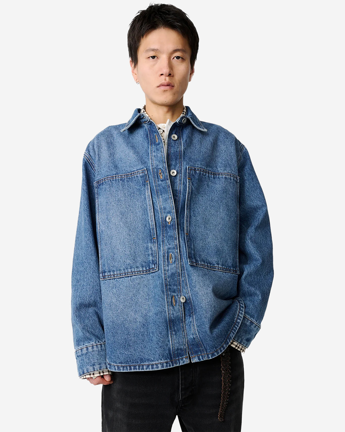 Saxon - Denim Overshirt - Worn Wash Indigo