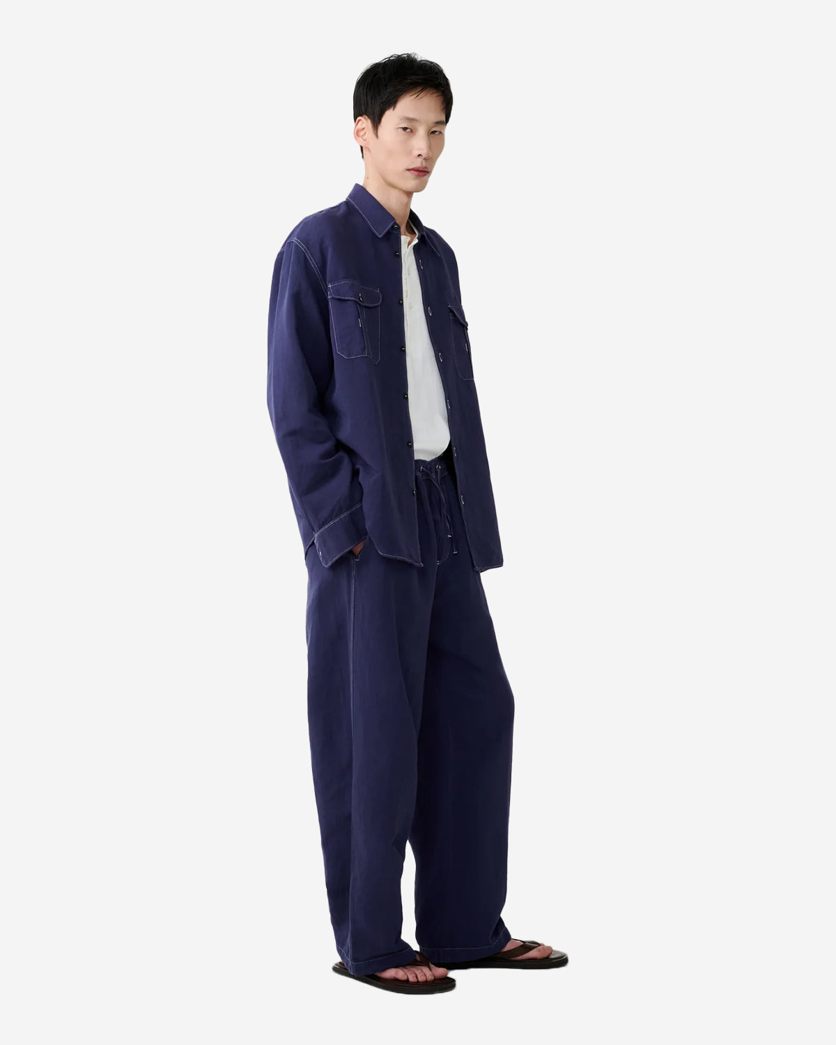 Louro - Utility Pocket Shirt - Indigo