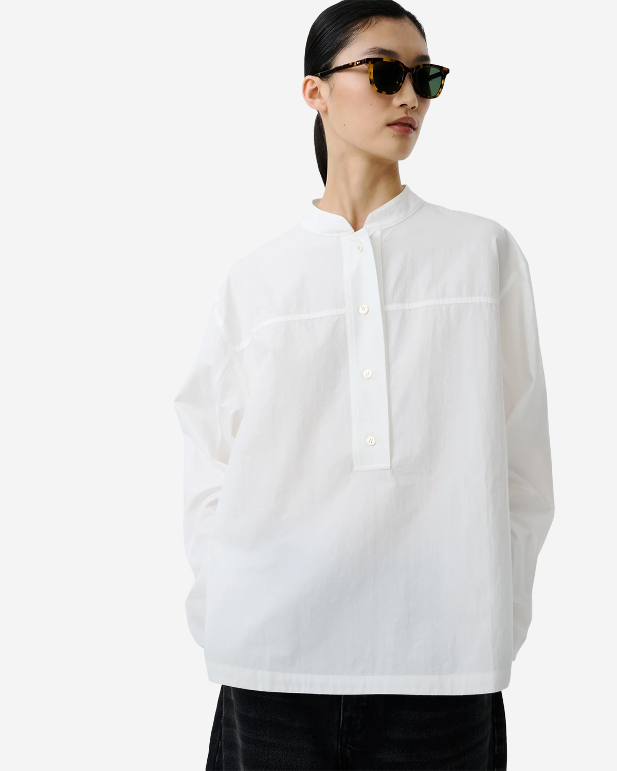 Vega - Half Placket Shirt - Optic White