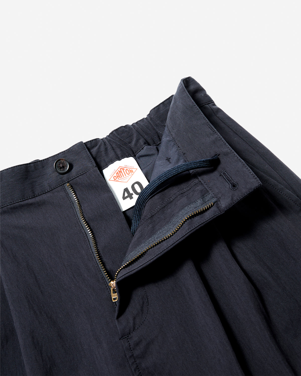 Mens C/N Twill Double Pleated Easy Pants - Navy