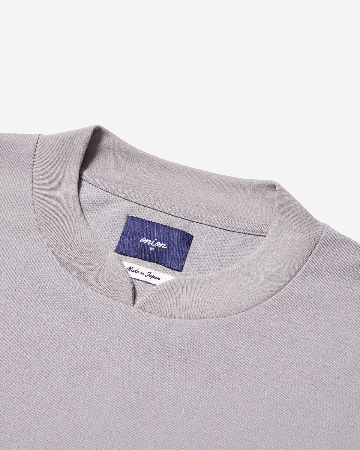Pique Y-Neck T-Shirt - Gray