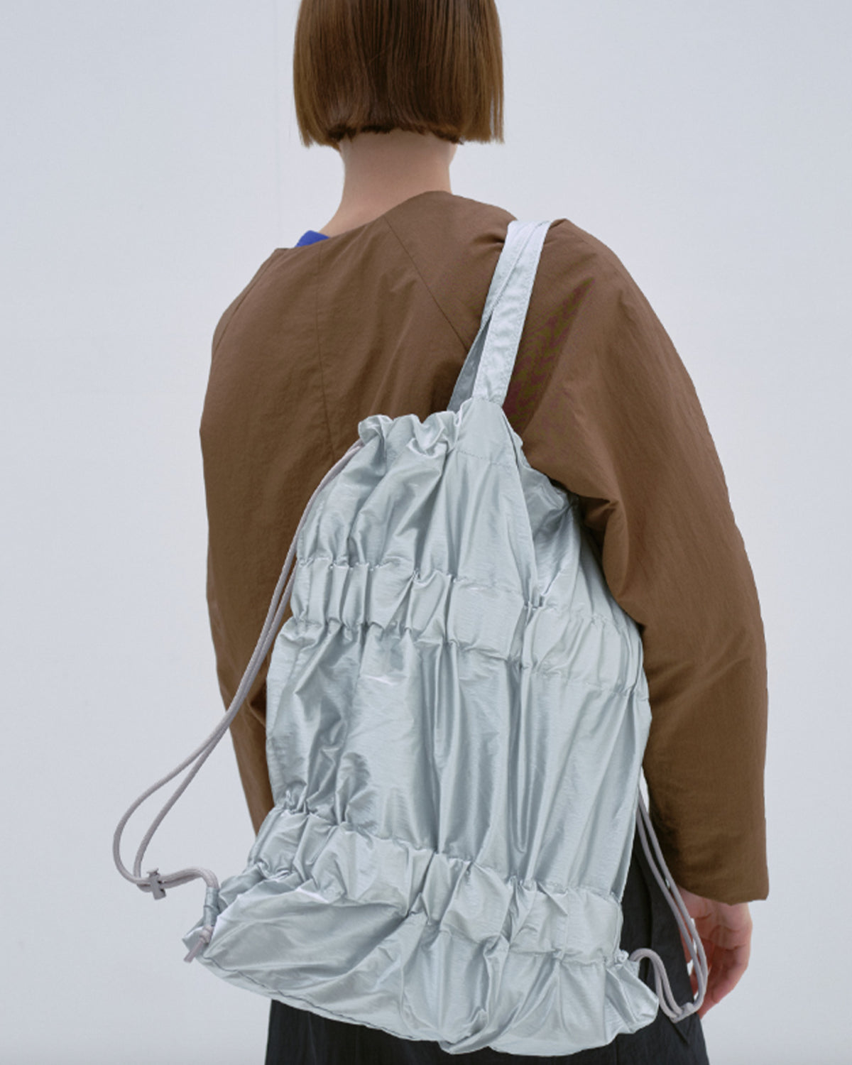 Tiered Banding Backpack - Silver