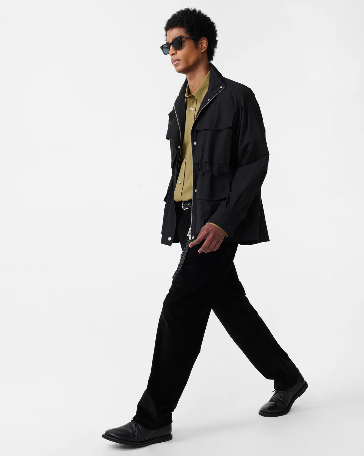 Vista - Elasticated Waist Jacket - Washed Black