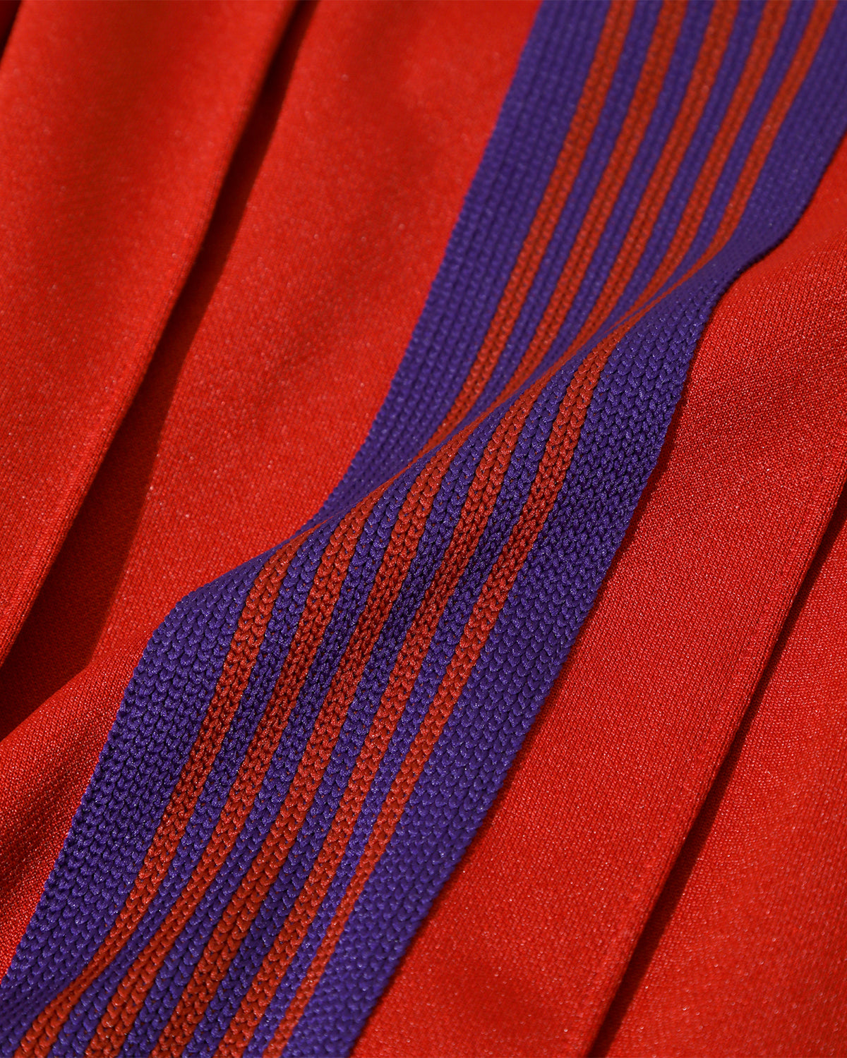 Pleated Track Skirt - Poly Smooth - Red