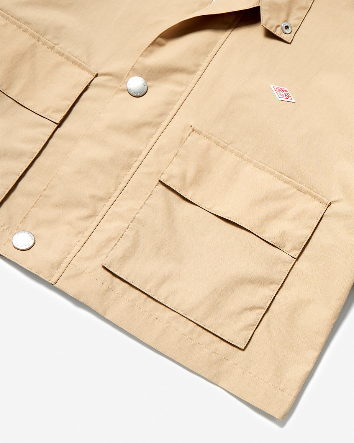 Womens Nylon Taffeta Short Jacket - Sand Beige