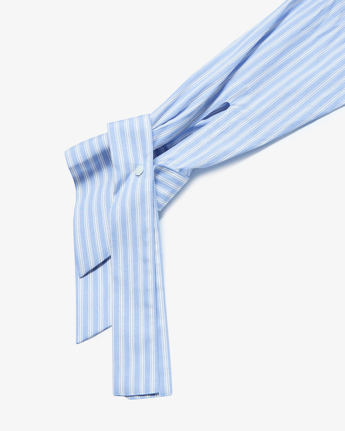 Ribbon Cuffs Shirt - Light Blue