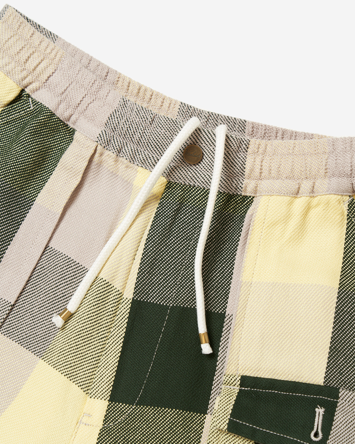 Buffalo Check Bush Cargo Pants - Yellow