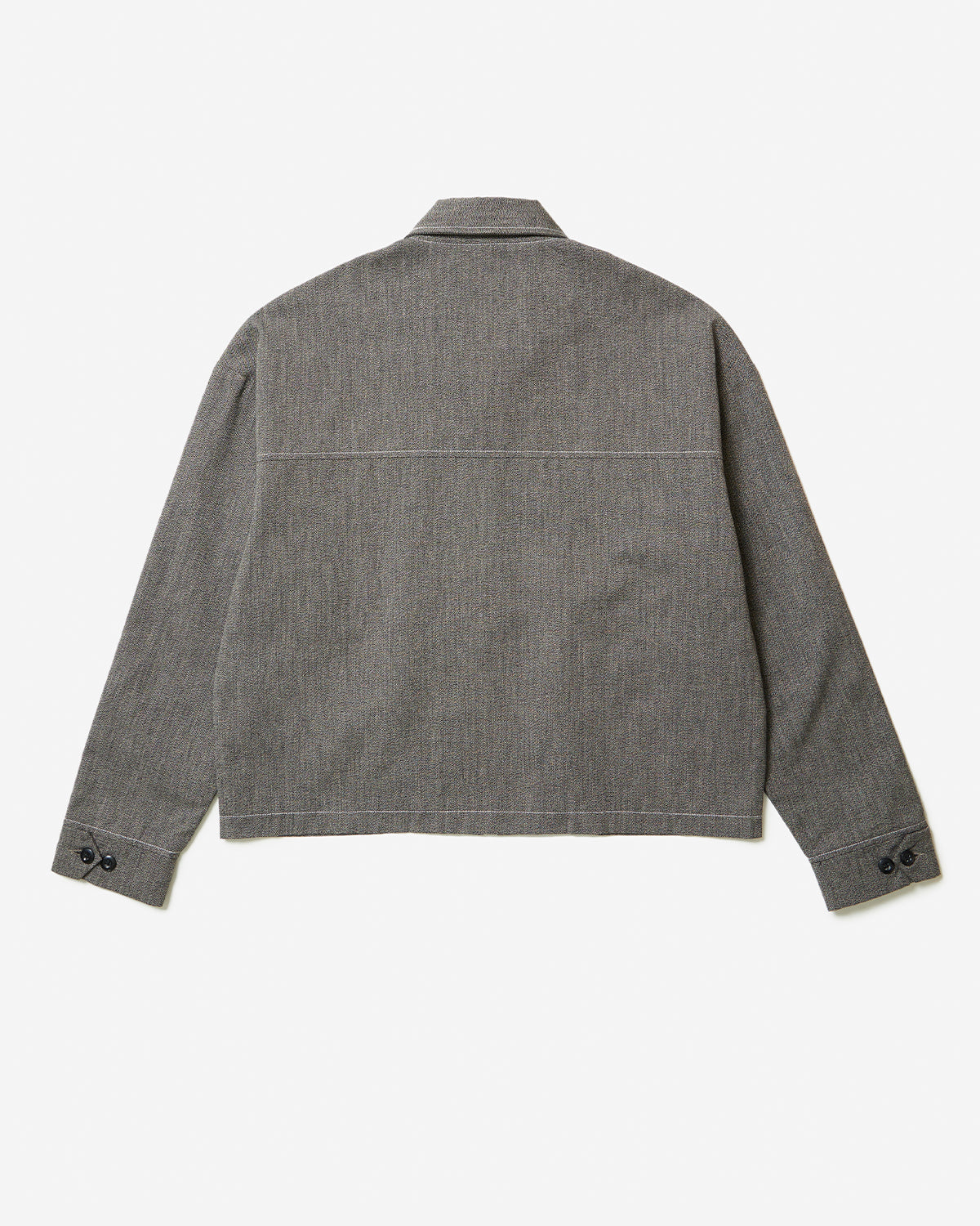 Timber - Cropped Zipped Collar Jacket - Salt and Pepper