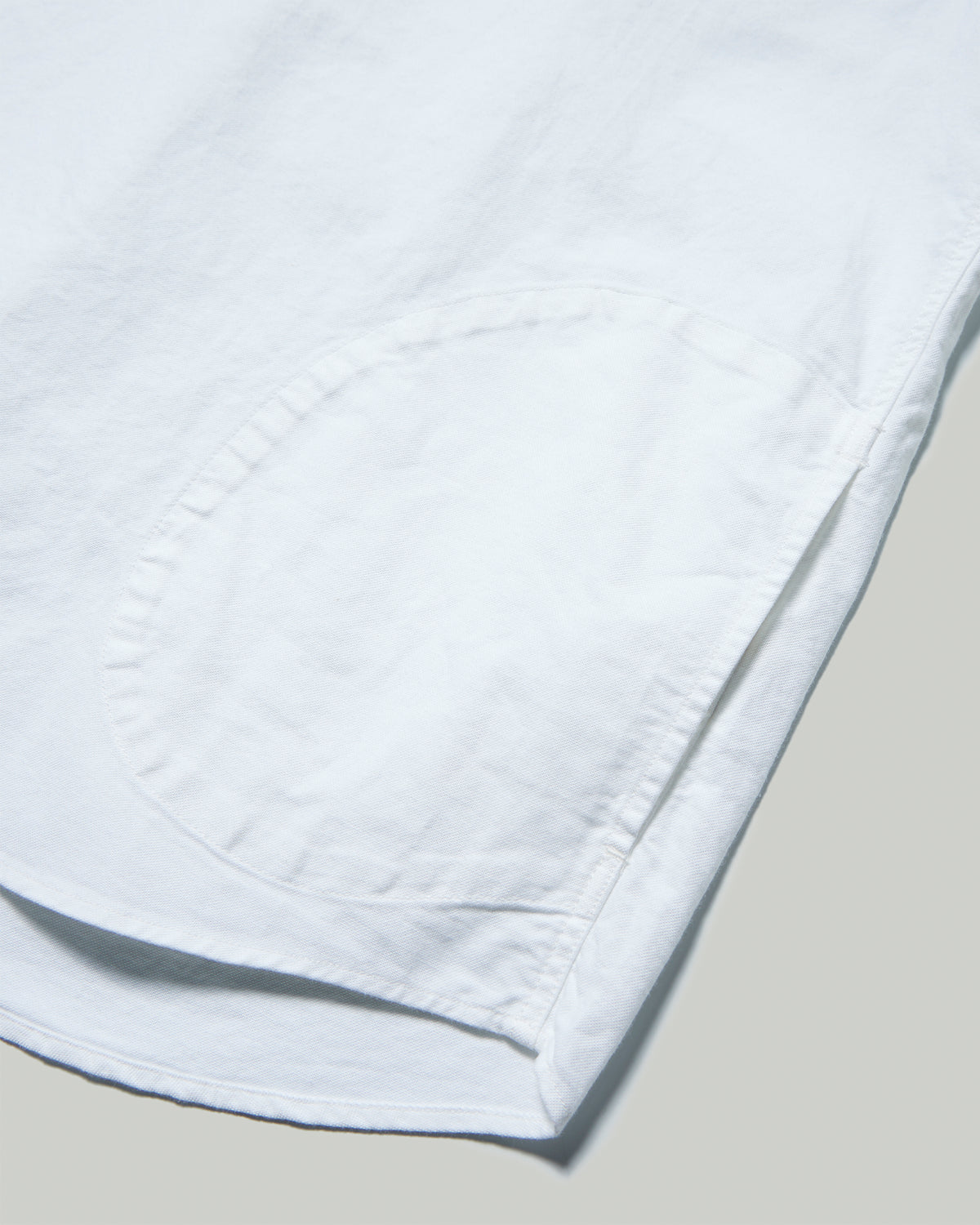 Womens Oxford Round Collar Pullover Shirt - White