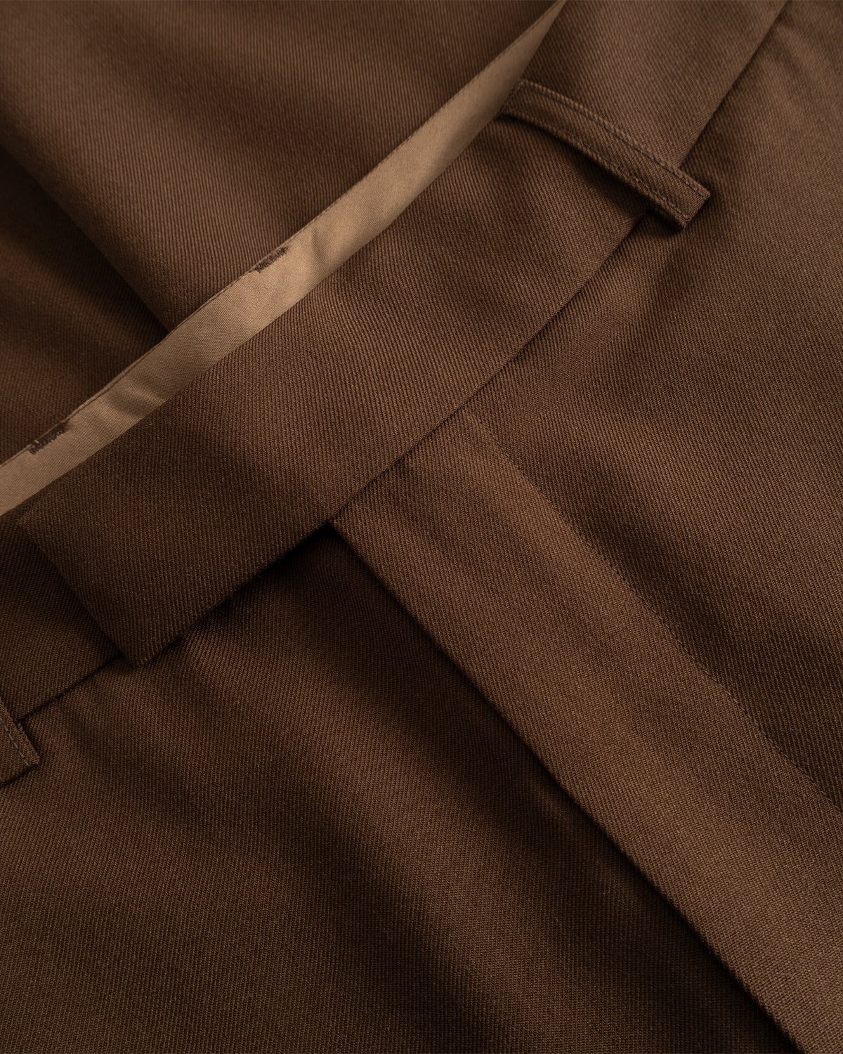 Fox P - Lined Trousers Wool Gabardine - Tobacco