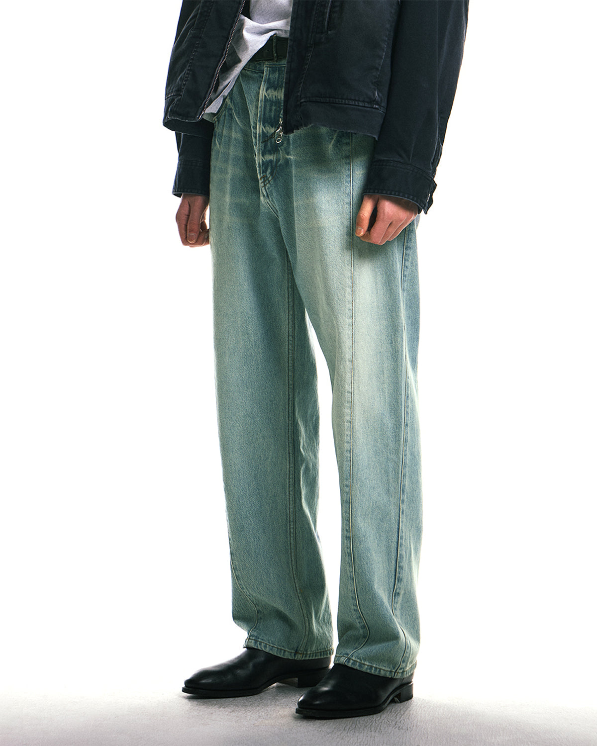 Twisted Panel Denim - Light Blue