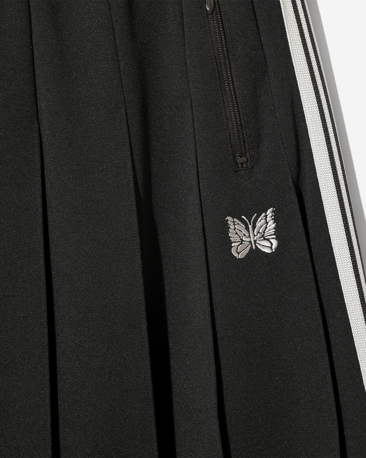 Pleated Track Skirt - Poly Smooth - Charcoal