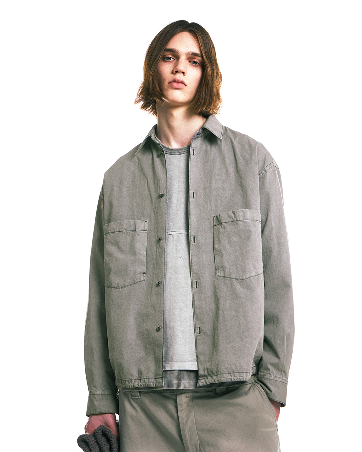 2P Drawstring Shirt - Greige