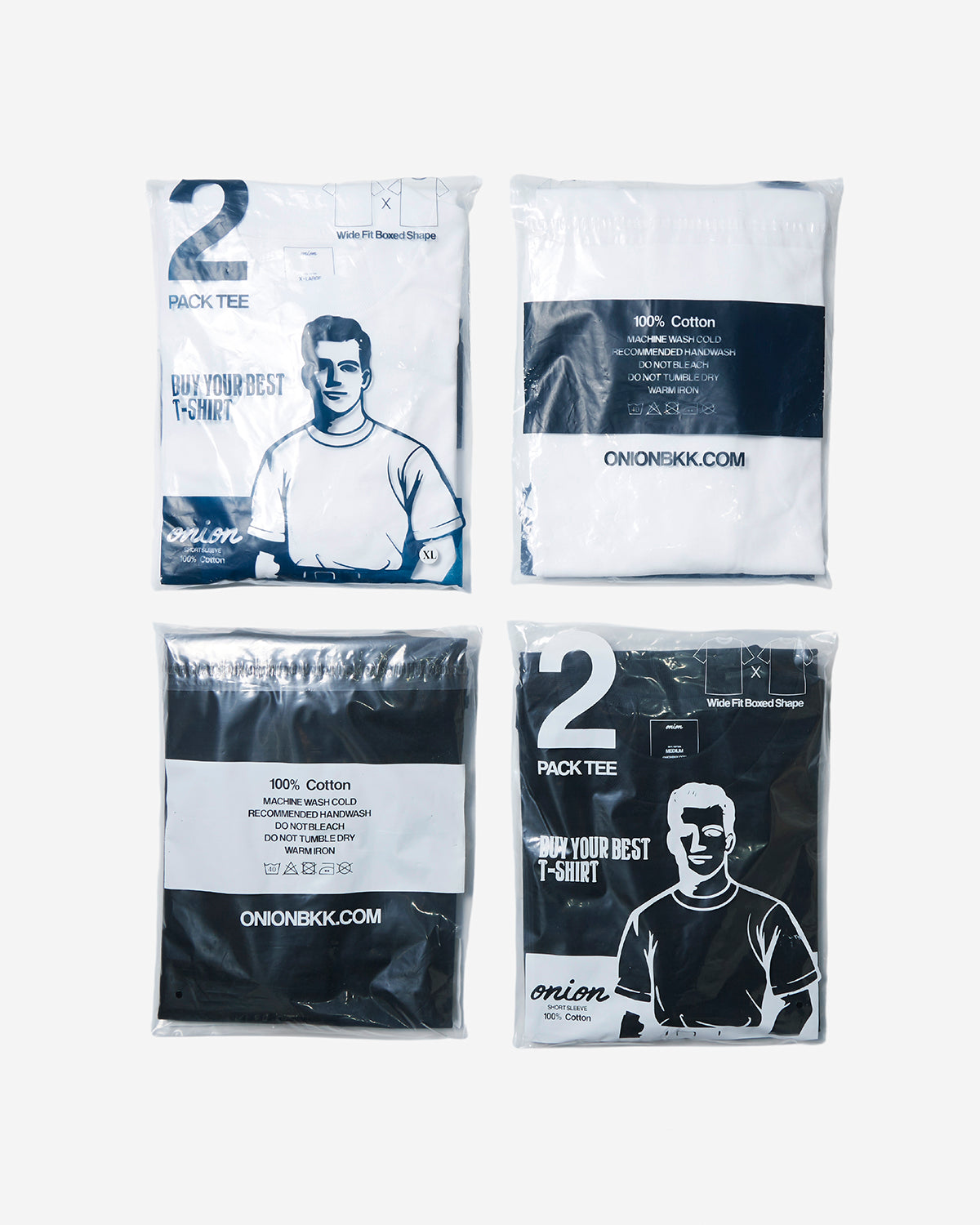 2 Pack Blank T-Shirt Super Soft - Black