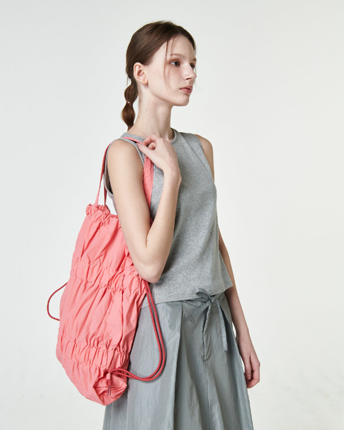 Tiered Banding Backpack - Pink