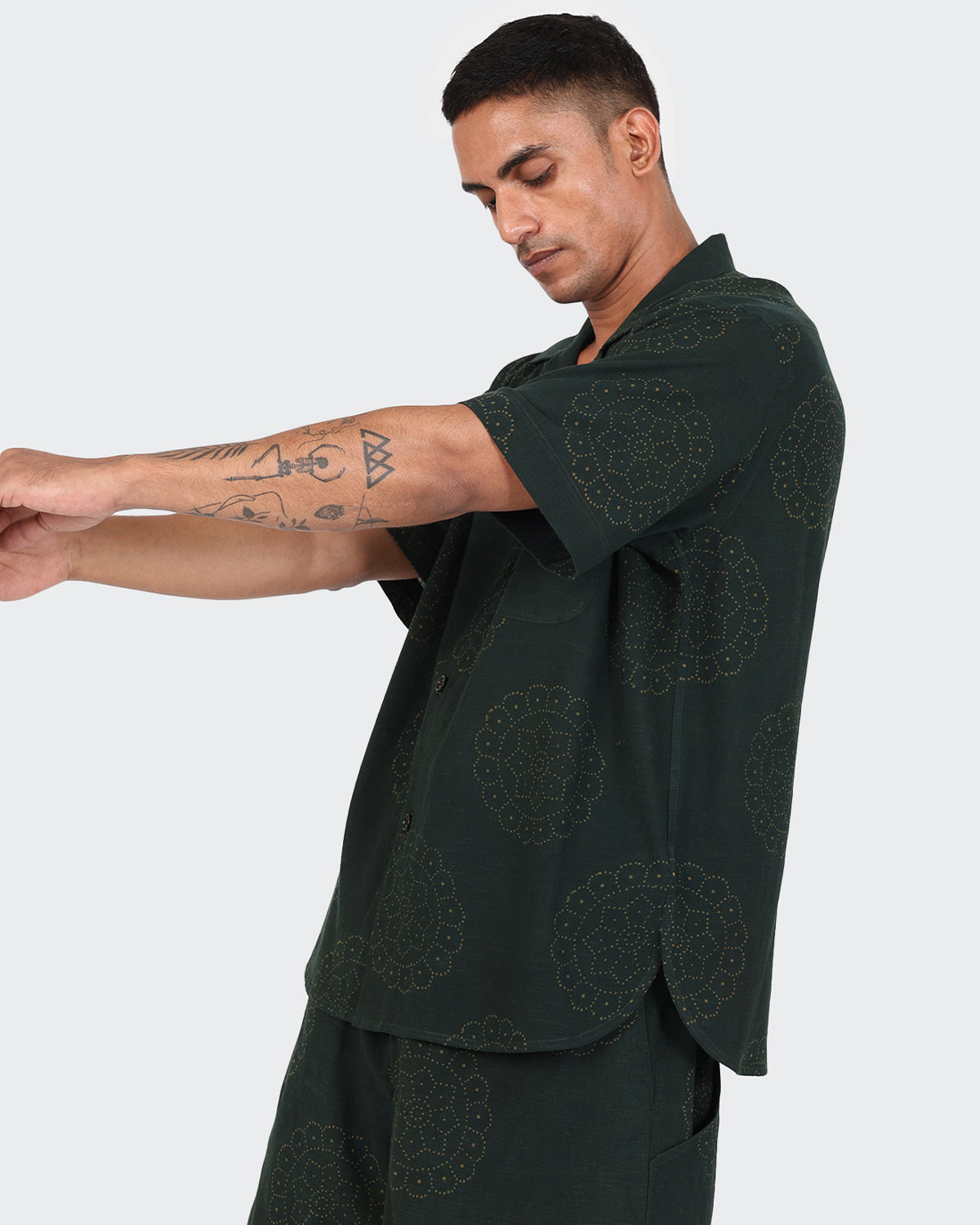 Ronen - Over Sized Camp Collar SS Shirt - Block Print