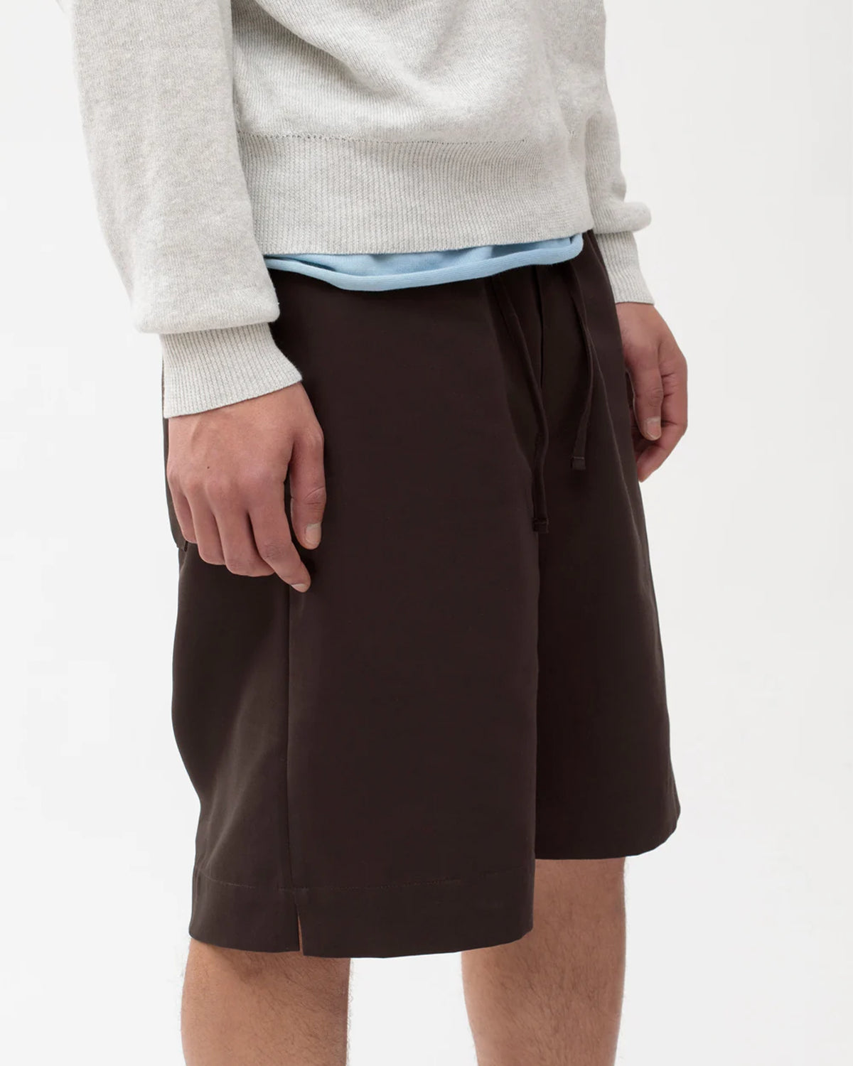Repos S Double Cloth Mens Shorts  - Brown