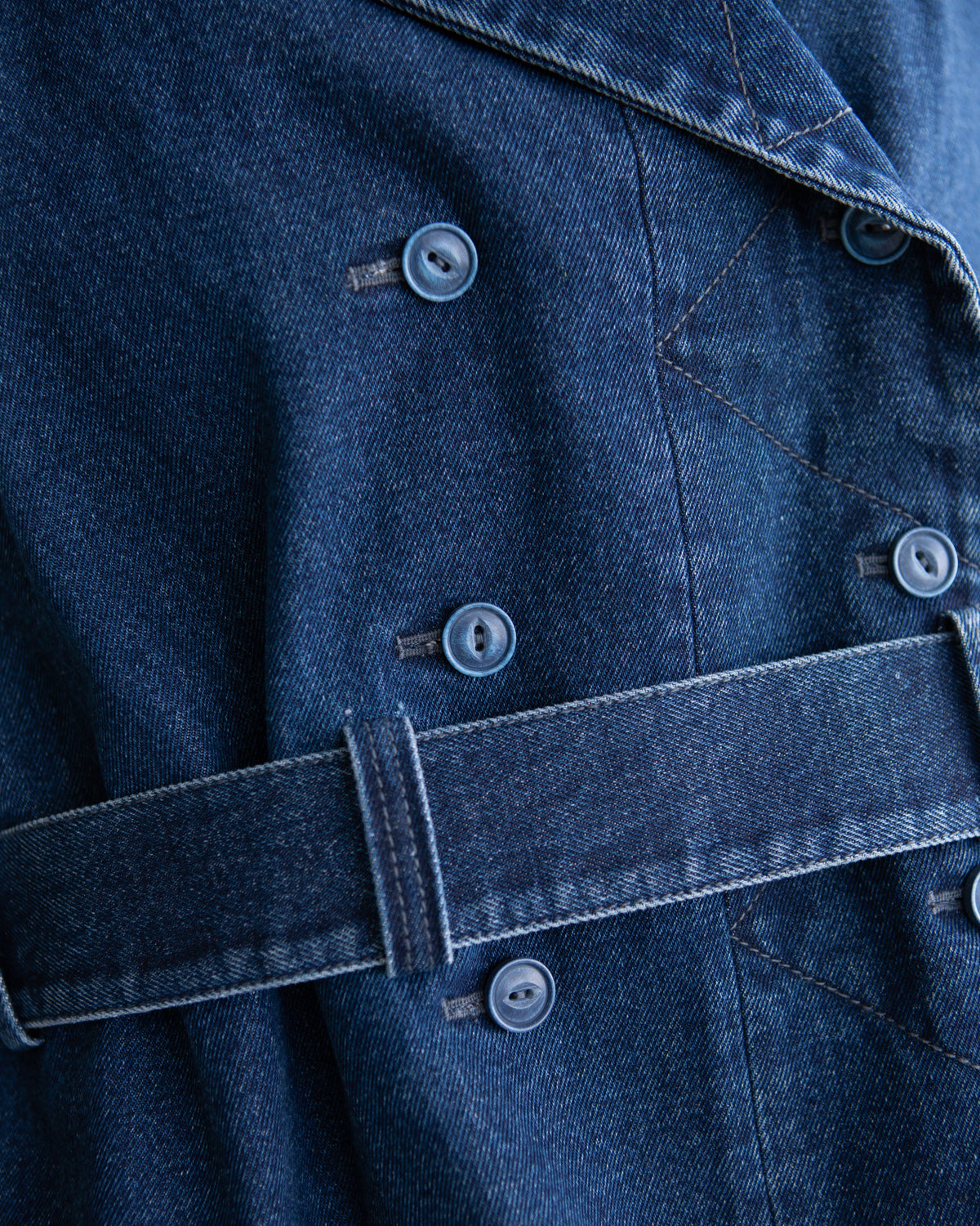 Short Mackinaw Coat - Denim