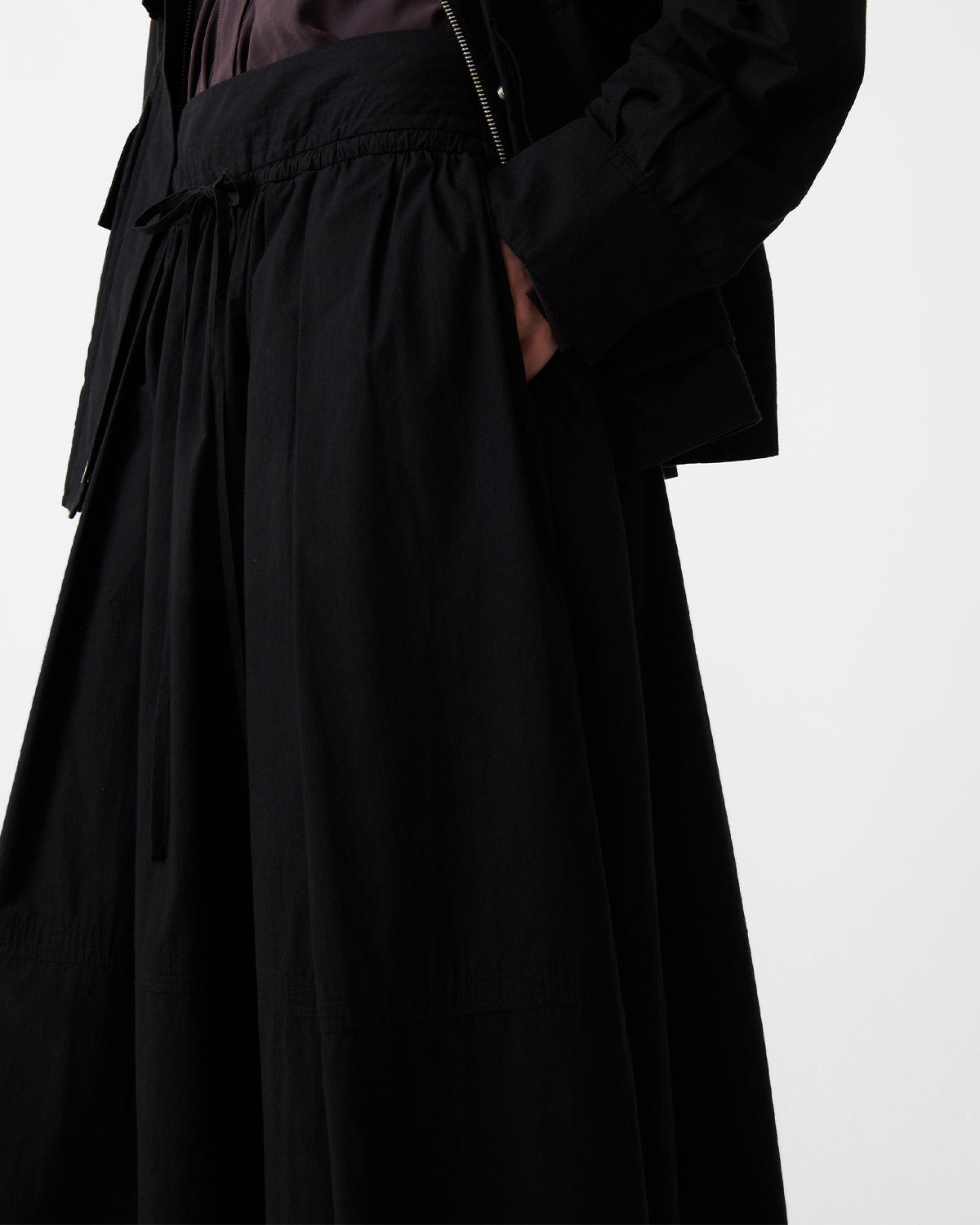 Ottowa - Full Pleated Skirt - Washed Black