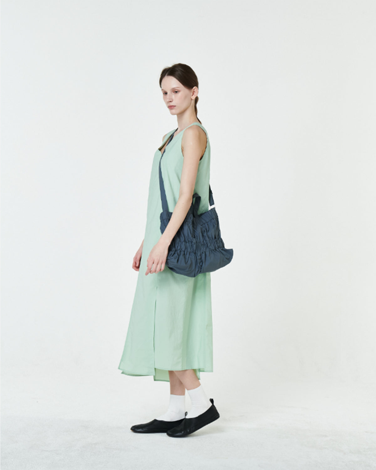 M Tiered Cross Bag - Charcoal